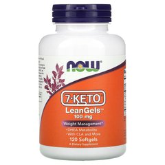 7 кето Дегидроэпиандростерон, 7-Keto LeanGels, Now Foods, 100 мг, 120 капсул - фото