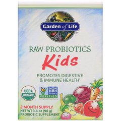 Пробіотики для дітей, Organic Raw Probiotics Kids, Garden of Life, 97 г - фото