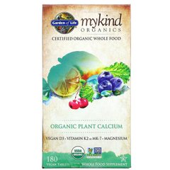 Кальций растительный, Plant Calcium, Garden of Life, органик, 180 таблеток - фото