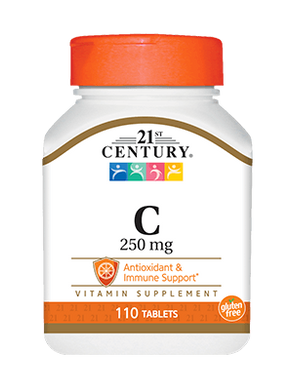 Вітамін С, Vitamin C, 21st Century, 250 мг, 110 таблеток - фото