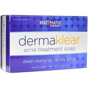 Мыло с серой от акне, DermaKlear Acne, Enzymatic Therapy (Nature's Way), (85 г) - фото