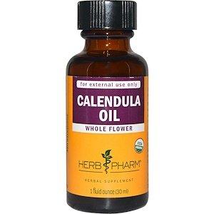 Масло календулы, Calendula Oil, Herb Pharm, (29.6 мл) - фото