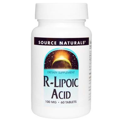 R ліпоєва кислота, R-Lipoic Acid, Source Naturals, 100 мг, 60 таблеток - фото