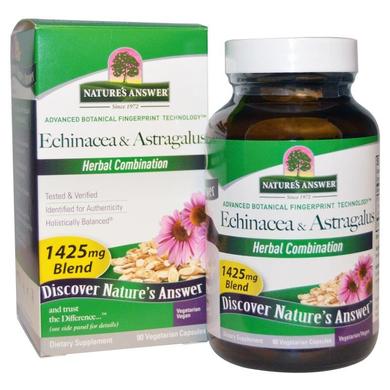 Ехінацея і астрагал (Echinacea Astragalus), Nature's Answer, 1425 мг, 90 капсул - фото