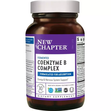 Коензим В-Комплексу, Coenzyme B Complex, New Chapter, 30 таблеток - фото