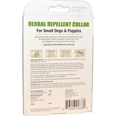 Ошейник от блох для маленьких собаки щенков, Repellent Collar, Dr. Mercola, 19,85 г, 1 штука - фото