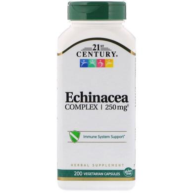 Екстракт ехінацеї, Echinacea, 21st Century, 200 капсул - фото