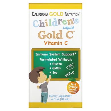 Вітамін C для дітей, Children's Vitamin C, California Gold Nutrition, рідкий, 118 мл - фото