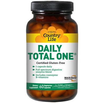 Комплекс витаминов и минералов, Daily Total One, Country Life, 60 капсул - фото