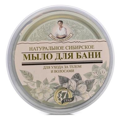 Натуральное сибирское мыло для бани "Черное мыло для бани", Бабушка Агафья, 500 мл - фото