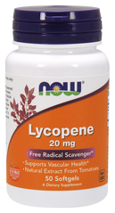 Ликопин (Lycopene), Now Foods, 20 мг, 50 гелевых капсул - фото