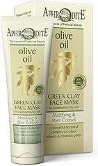 Маска для обличчя з зеленою глиною матуюча і звужуюча пори, Olive Oil Green Clay Face Mask, Aphrodite, 75 мл - фото