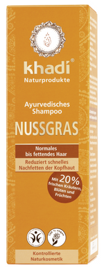 Аюрведический шампунь "Нуccграс", для нормальных и жирных волос, Khadi, 210 мл - фото