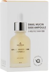 Омолоджуюча ампульна сироватка з муцином равлики і колагеном, Snail Mucin 5000 Ampoule, The Skin House, 30 мл - фото