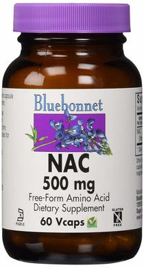 NAC, N-Ацетил-L-Цистеин, 500 мг, Bluebonnet Nutrition, 60 капсул - фото