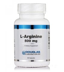 Аргінін, L-Arginine, Douglas Laboratories, 500 мг, 60 капсул - фото