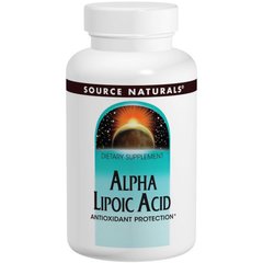 Альфа-липоевая кислота, Alpha Lipoic Acid, Source Naturals, 100 мг, 120 таблеток - фото