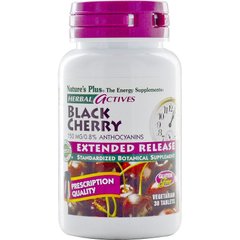 Экстракт дикой вишни (Black Cherry), Nature's Plus, Herbal Actives, 750 мг, 30 таблеток - фото