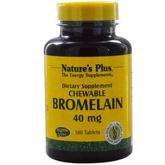 Бромелайн, Bromelain, Nature's Plus, 40 мг, 180 таблеток - фото