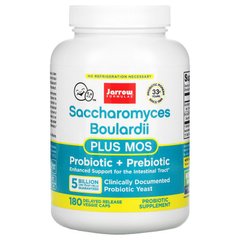Пробіотики, Saccharomyces, Jarrow Formulas, сахароміцети, 180 капсул - фото