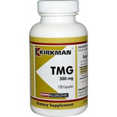 Триметилгліцин (ТМГ), TMG (Trimethylglycine), Kirkman Labs, 500 мг, 120 капсул - фото