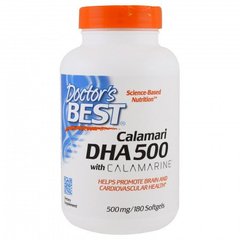 DHA (докозагексаеновая кислота) глубоководный 500 мг, Doctors Best, 60 желатиновых капсул - фото