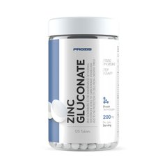 Глюконат цинку, Zinc Gluconate, Prozis, 25 мг, 120 таблеток - фото