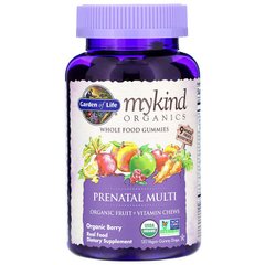 Вітаміни для вагітних, Prenatal Multi, Garden of Life, Mykind Organics, органік, для веганів, смак ягід, 120 жувальних конфет - фото