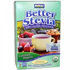 Стевія, BetterStevia, Now Foods, 75 пакетів, 75 г - фото