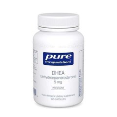 ДГЕА, DHEA, Pure Encapsulations, 5 мг, 180 капсул - фото