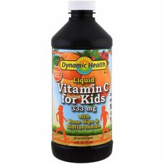 Витамин C для детей, Liquid Vitamin C, Dynamic Health Laboratories, цитрусовый вкус, 333 мг, 473 мл - фото