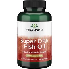 Супер дха Риб'ячий жир, Super DHA Fish Oil, Swanson, 1,000 мг, 60 капсул - фото