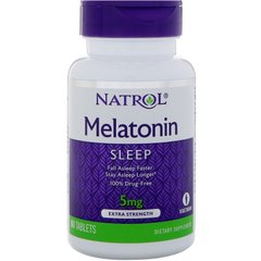 Мелатонін, Melatonin, Natrol, 5 мг, 60 таблеток - фото