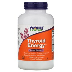 Для щитовидної залози, Thyroid Energy, Now Foods, 180 капсул - фото