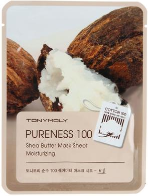 Тканевая маска с экстрактом масла Ши, Pureness 100 Shea Butter Mask Sheet, Tony Moly, 21 мл - фото
