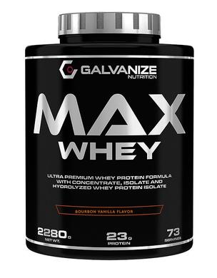 Протеин, Max Whey, Galvanize Nutrition, вкус бурбонская ваниль, 2280 г - фото