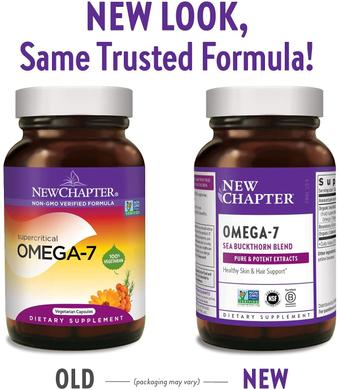 Омега-7 комплекс, Omega-7, New Chapter, 30 капсул - фото