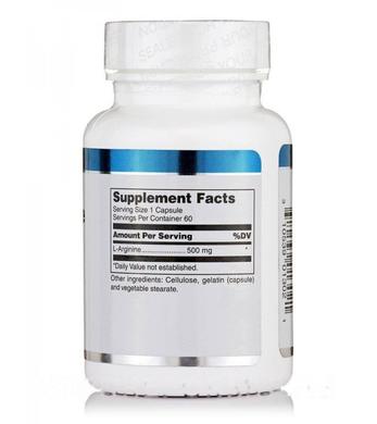 Аргинин, L-Arginine, Douglas Laboratories, 500 мг, 60 капсул - фото
