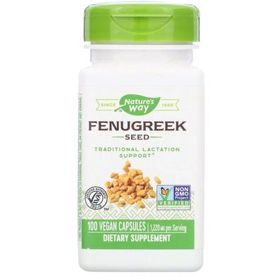 Пажитник, Fenugreek, Nature's Way, насіння, 610 мг, 100 капсул - фото