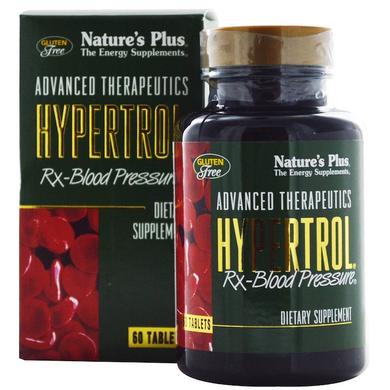 Нормалізація тиску, Hypertrol RX Blood Pressure, Nature's Plus, Advanced Therapeutics, 60 таблеток - фото