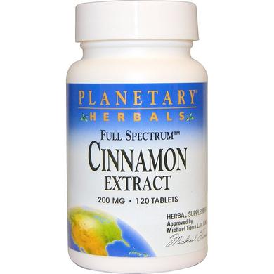 Экстракт корицы, Cinnamon Extract, Planetary Herbals, 200 мг, 120 таблеток - фото