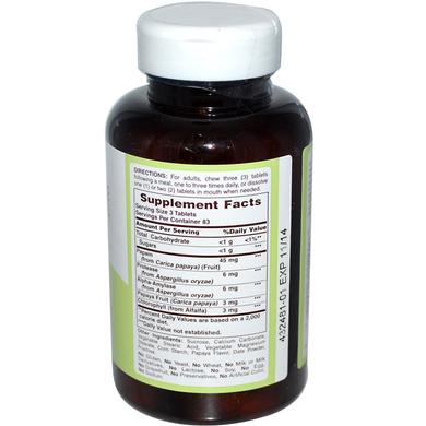 Ферменти папайї з хлорофілом, Papaya Enzyme, American Health, 250 таблеток - фото