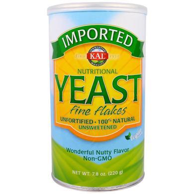 Харчові дріжджі, Nutritional Yeast, Kal, дрібні пластівці, 220 г - фото