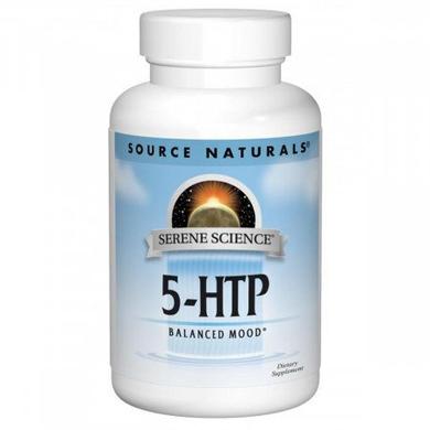 5-HTP (Гідрокситриптофан), 50 мг, Source Naturals, 30 желатинових капсул - фото