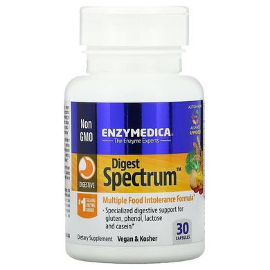 Ферменты от пищевой непереносимости, Digest Spectrum, Enzymedica, для веганов, 30 капсул - фото