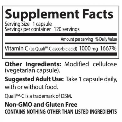 Витамин С, Vitamin C, Doctor's Best, 1000 мг, 120 капсул - фото