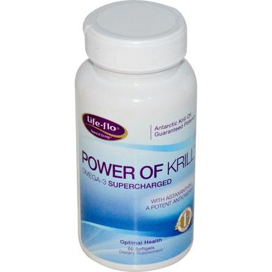 Масло криля, Power of Krill, Life Flo Health, 60 капсул - фото