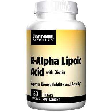 Альфа-ліпоєва кислота з біотином, R-Alpha Lipoic Acid, Jarrow Formulas, 60 капсул - фото