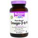 Омега 3 6 9, Omega-3 & 6 & 9, Bluebonnet Nutrition, 90 капсул, фото – 1