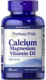Кальций Магний Витамин Д, Calcium Magnesium with Vitamin D, Puritan's Pride, 120 капсул, фото